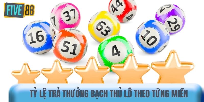 Tỷ lệ trả thưởng bạch thủ lô theo từng miền